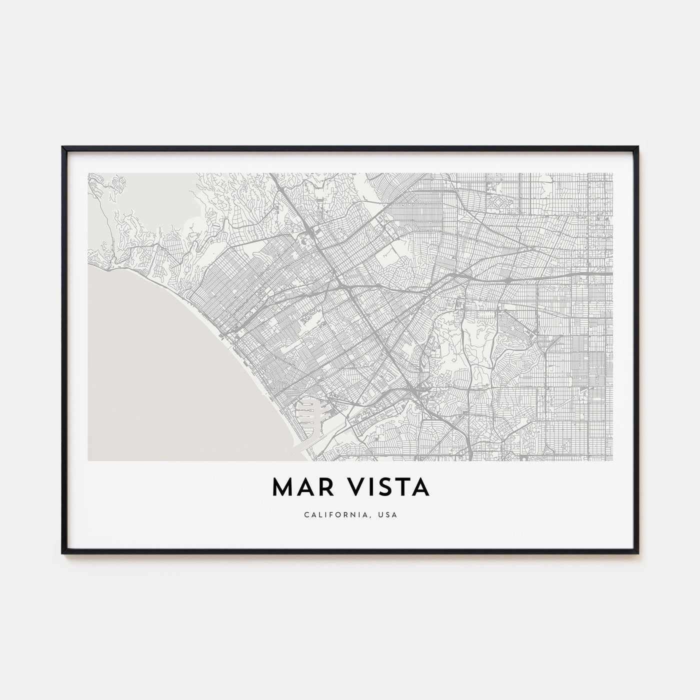 Mar Vista Map Landscape Poster
