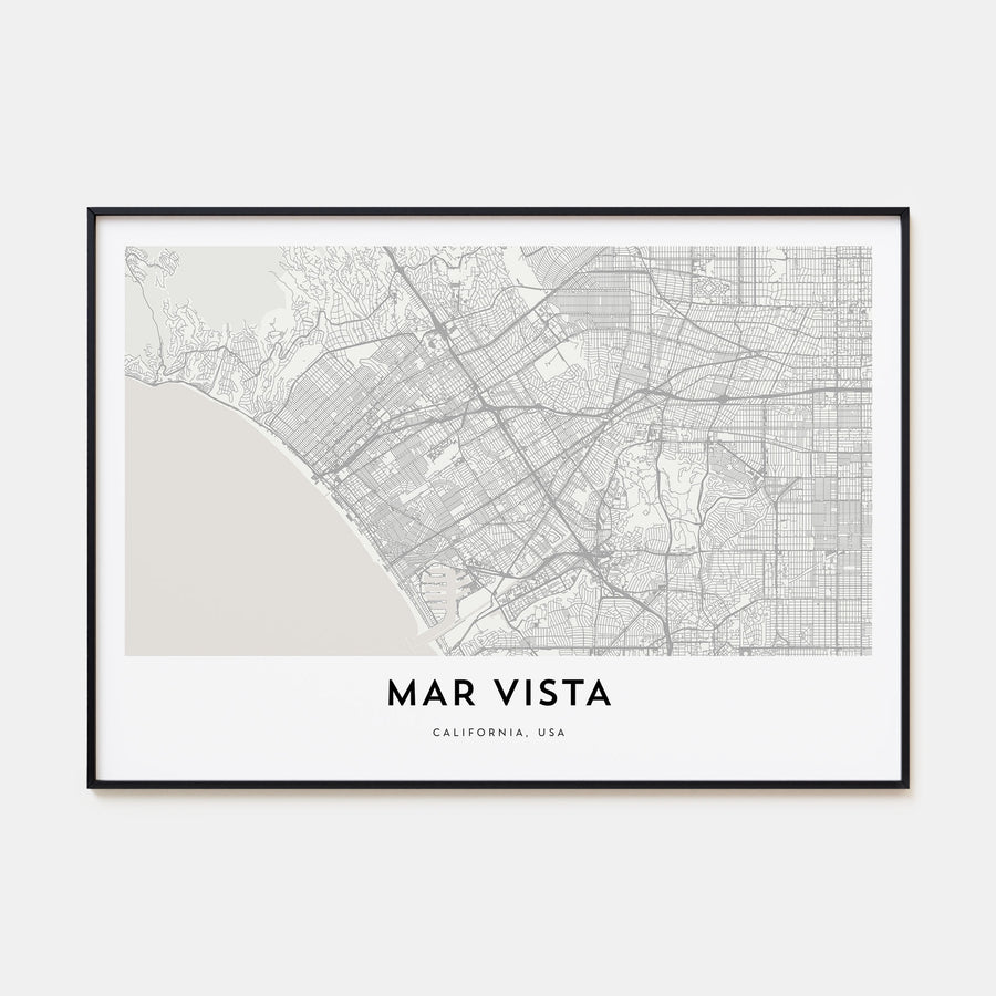 Mar Vista Map Landscape Poster