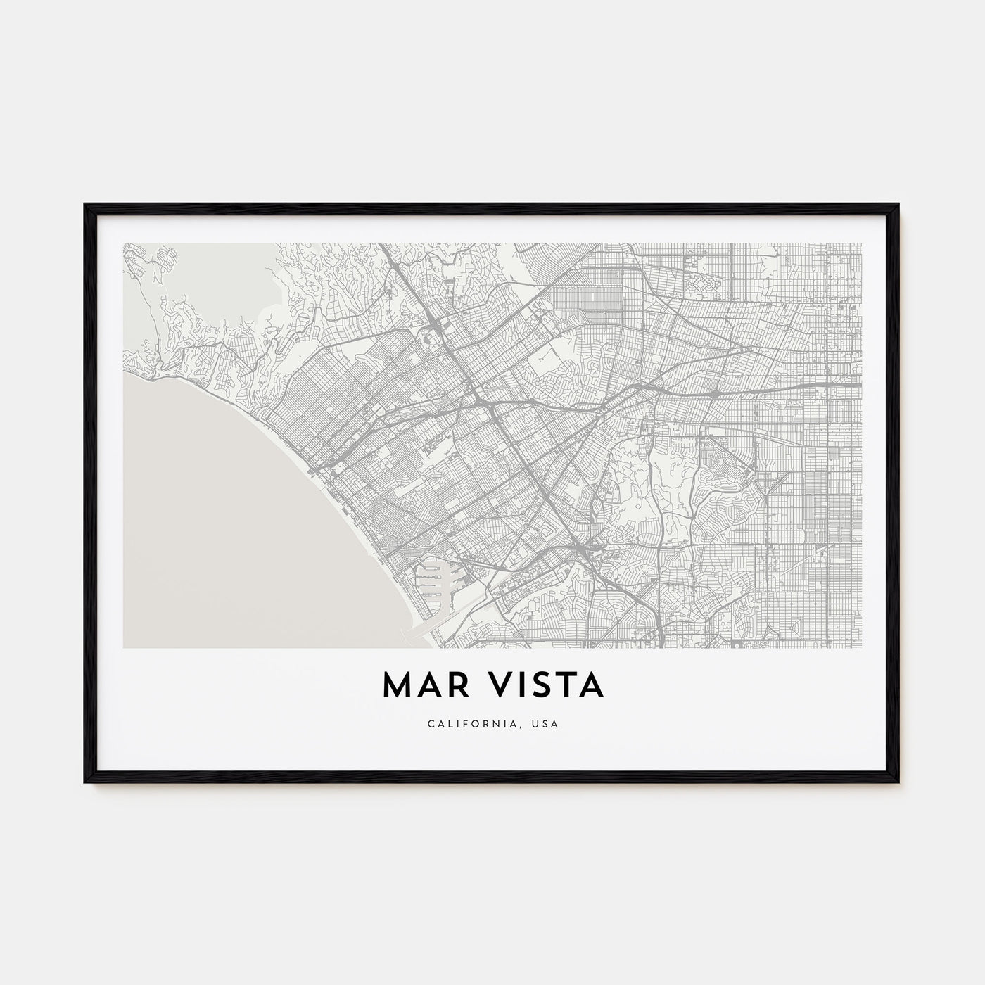 Mar Vista Map Landscape Poster