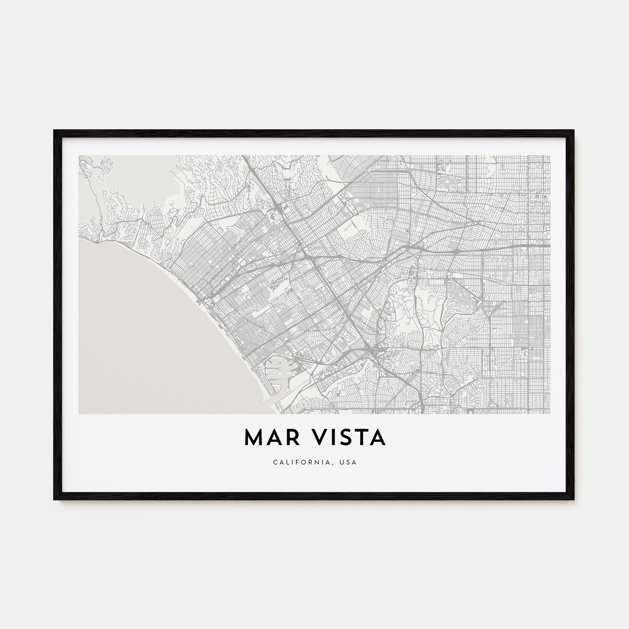Mar Vista Map Landscape Poster
