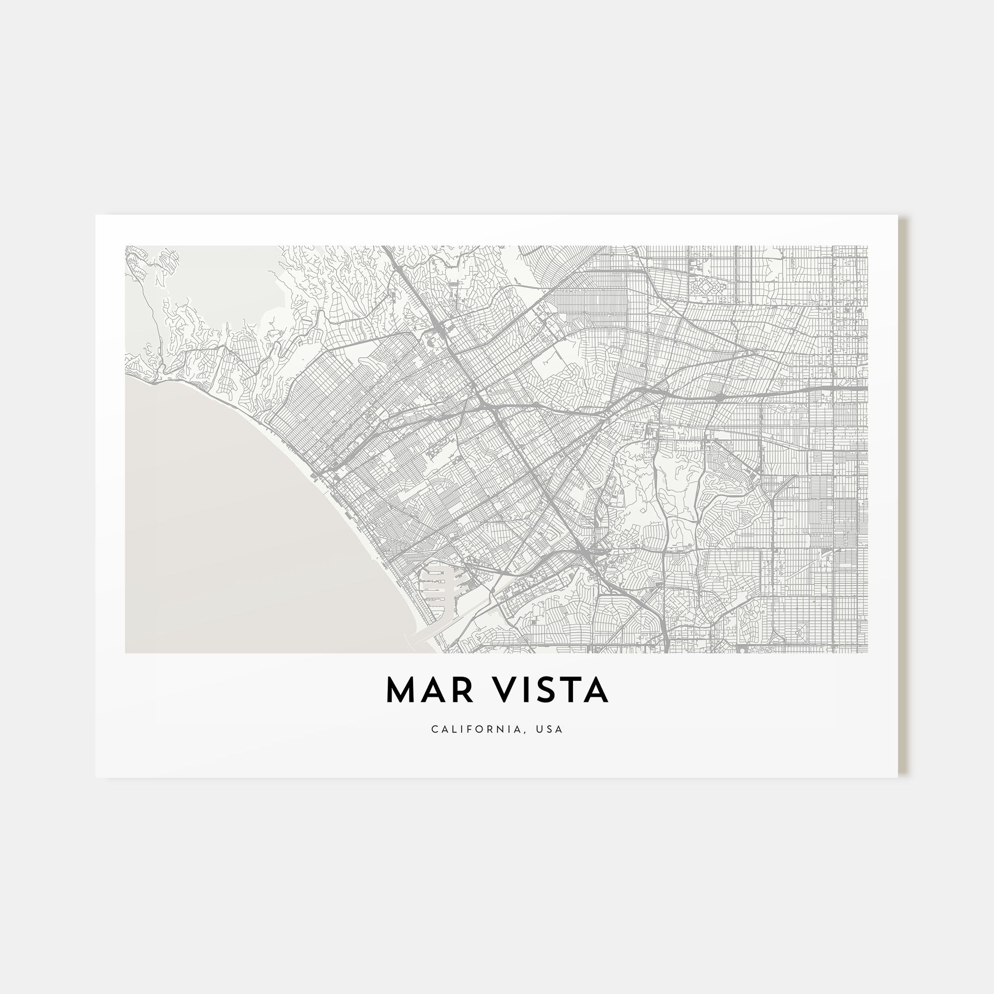 Mar Vista Map Landscape Poster
