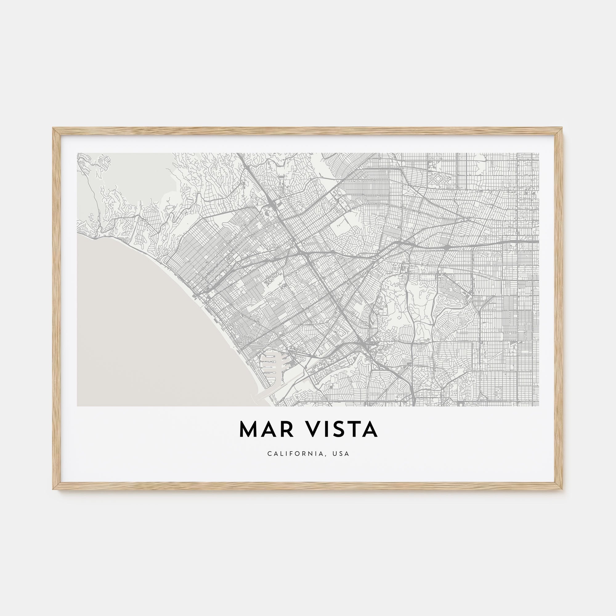 Mar Vista Map Landscape Poster