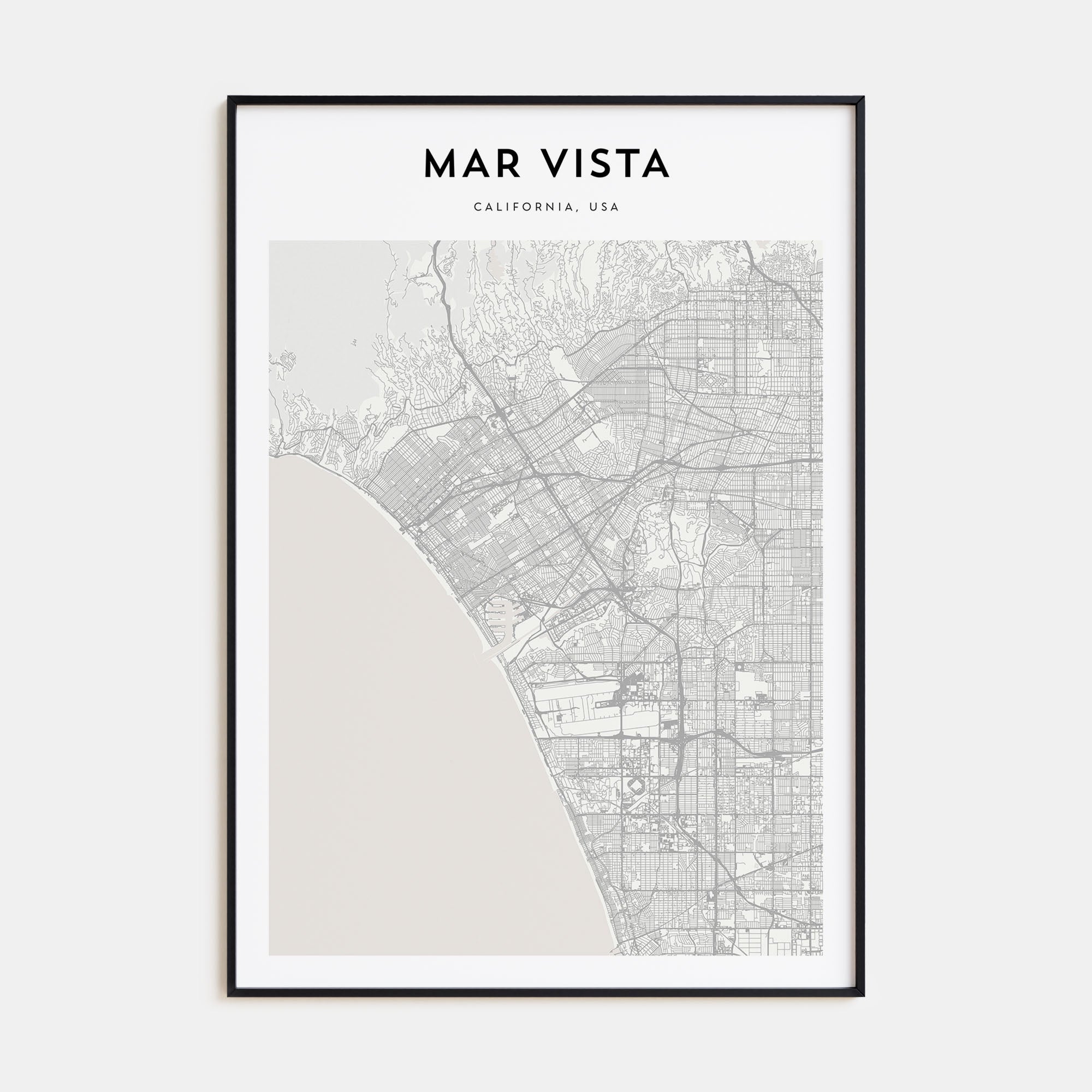 Mar Vista Map Portrait Poster