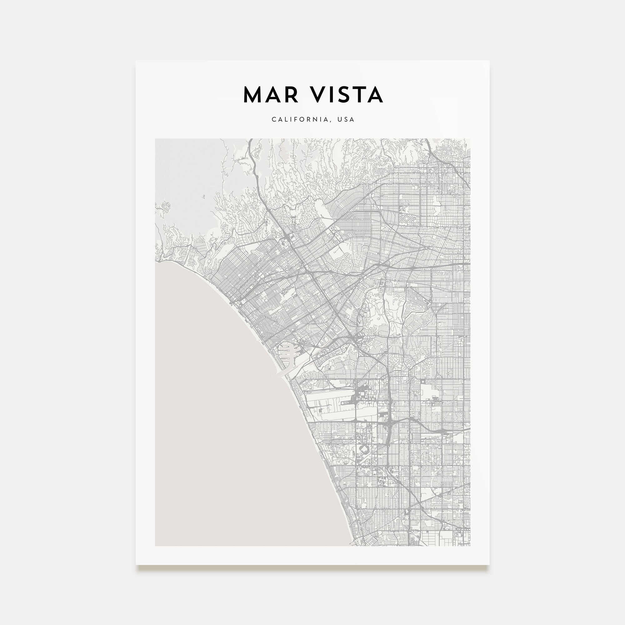 Mar Vista Map Portrait Poster