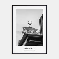 Mar Vista Portrait B&W Poster