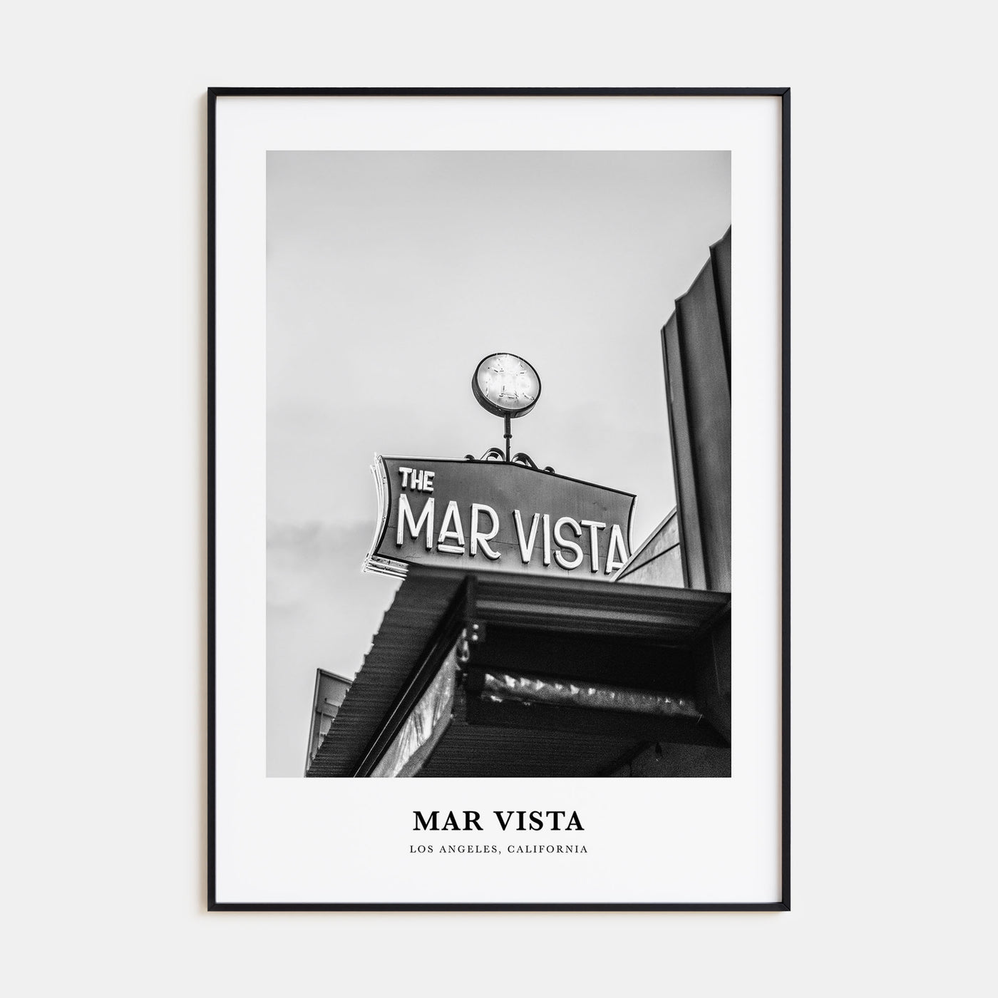 Mar Vista Portrait B&W Poster