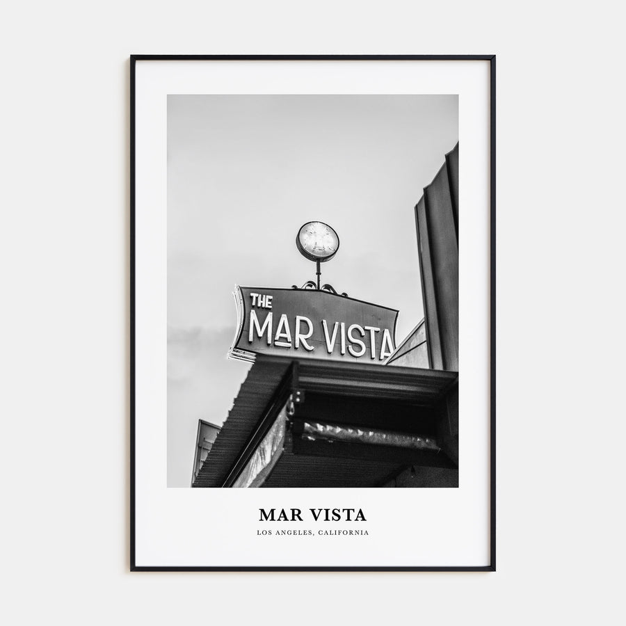 Mar Vista Portrait B&W Poster