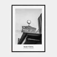 Mar Vista Portrait B&W Poster