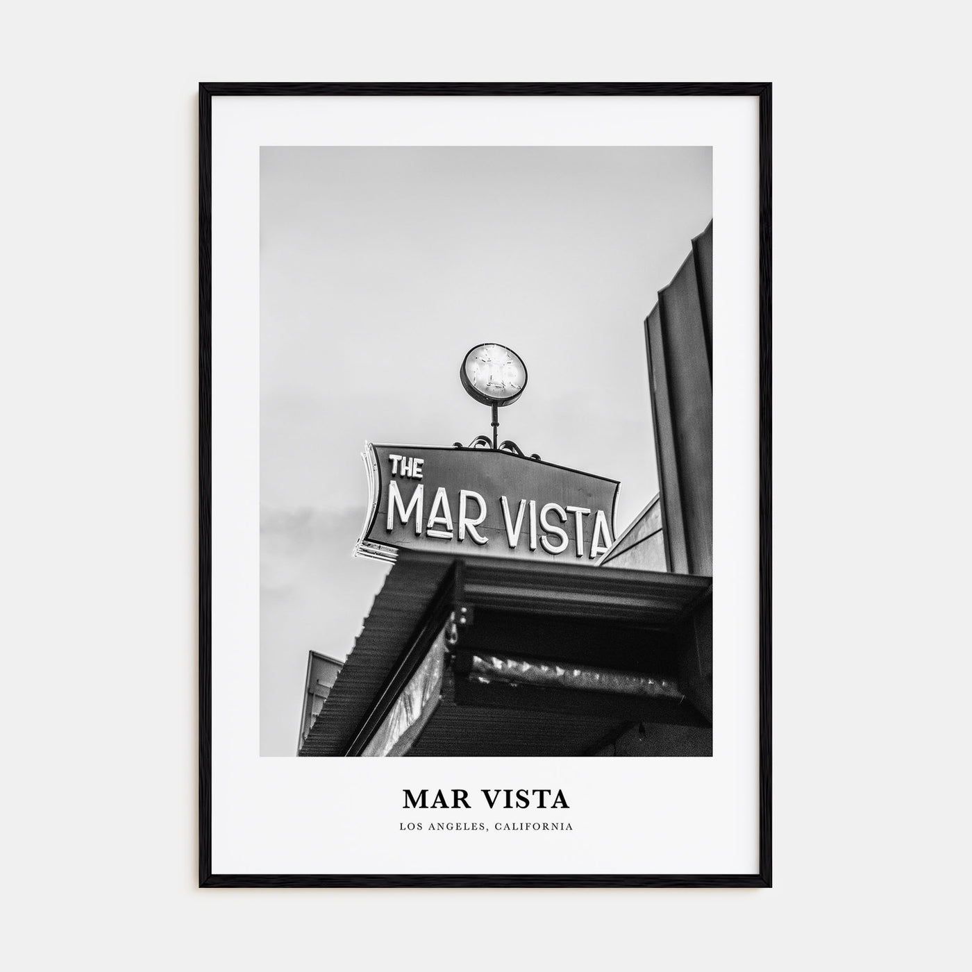 Mar Vista Portrait B&W Poster