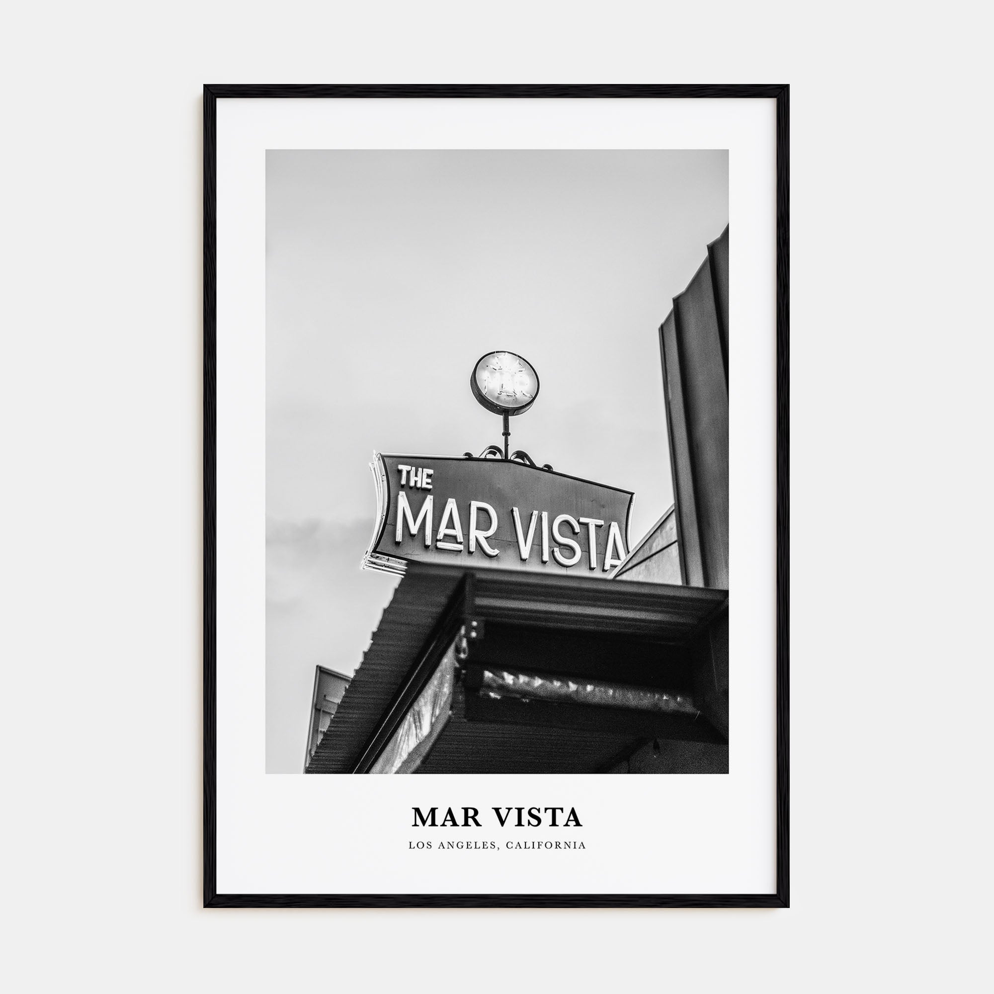 Mar Vista Portrait B&W Poster
