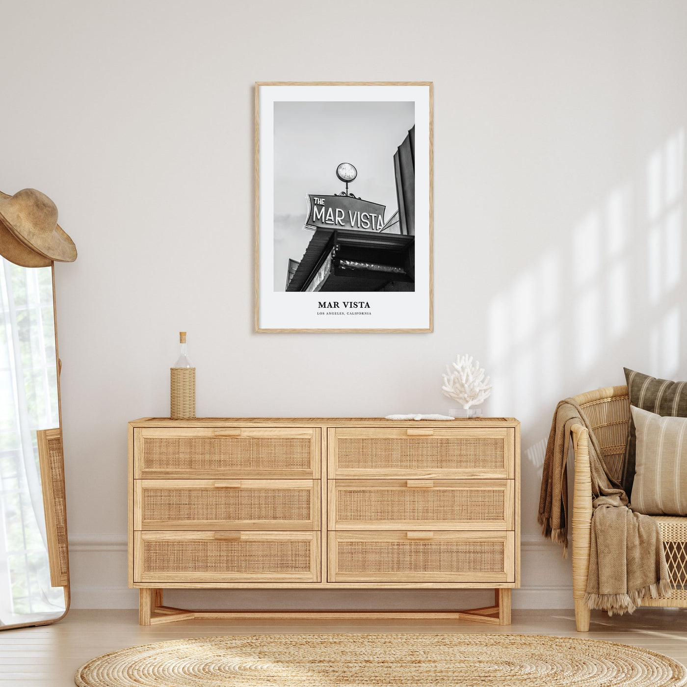 Mar Vista Portrait B&W Poster