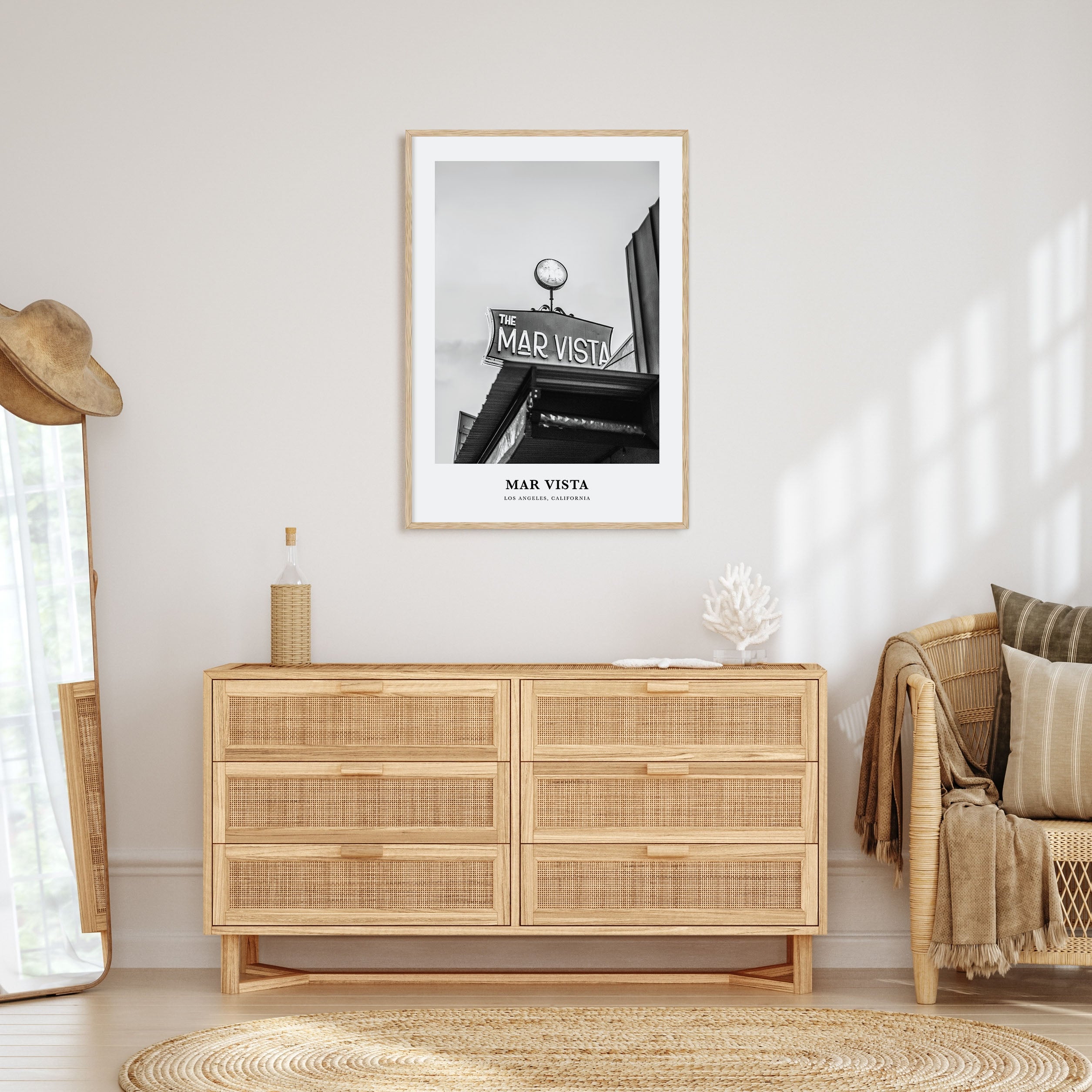 Mar Vista Portrait B&W Poster