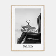 Mar Vista Portrait B&W Poster