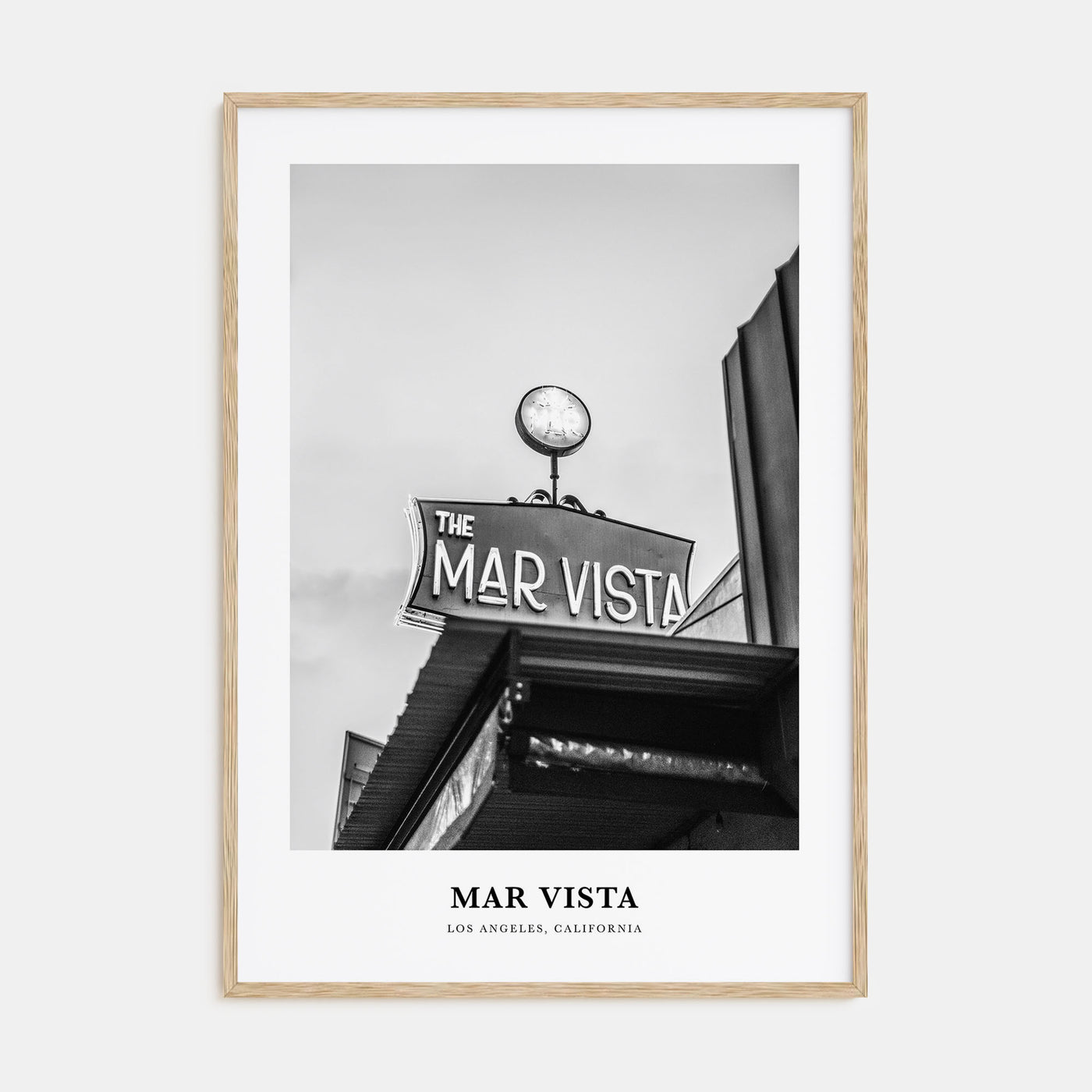 Mar Vista Portrait B&W Poster