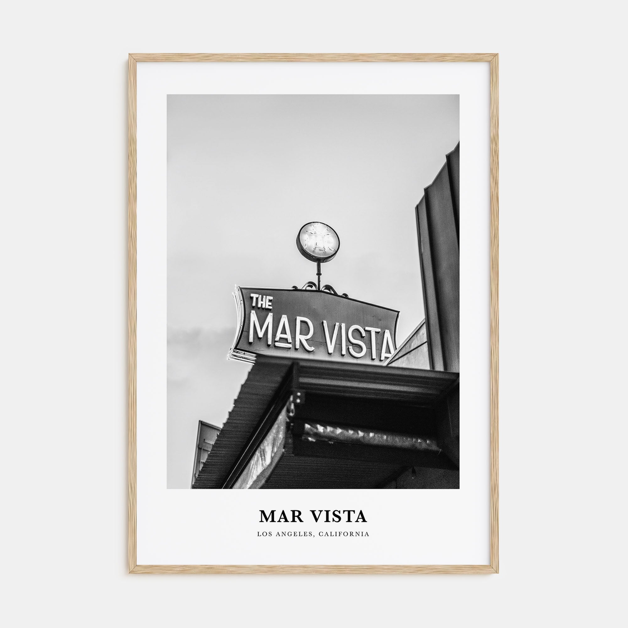 Mar Vista Portrait B&W Poster