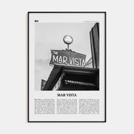Mar Vista Travel B&W Poster