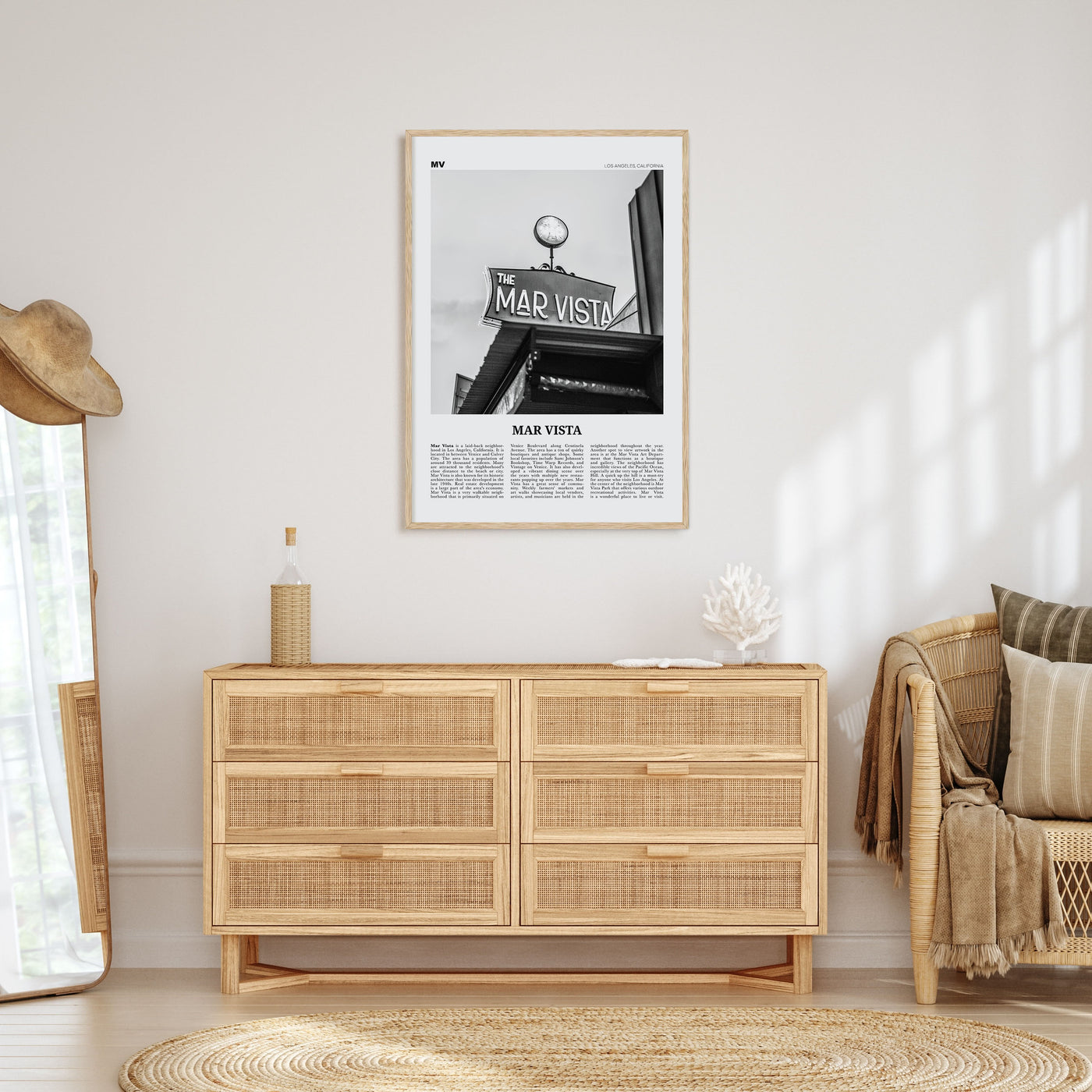 Mar Vista Travel B&W Poster