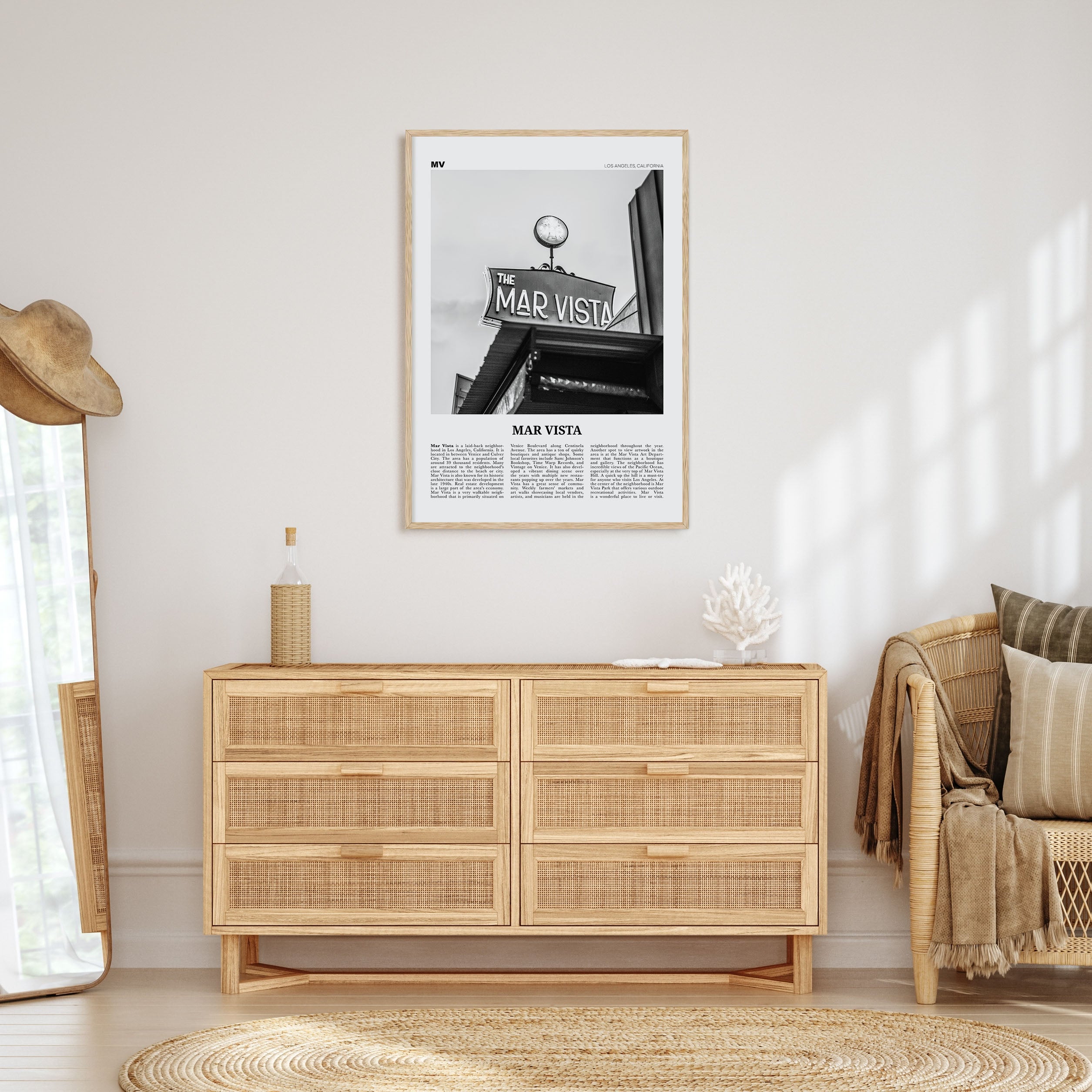 Mar Vista Travel B&W Poster