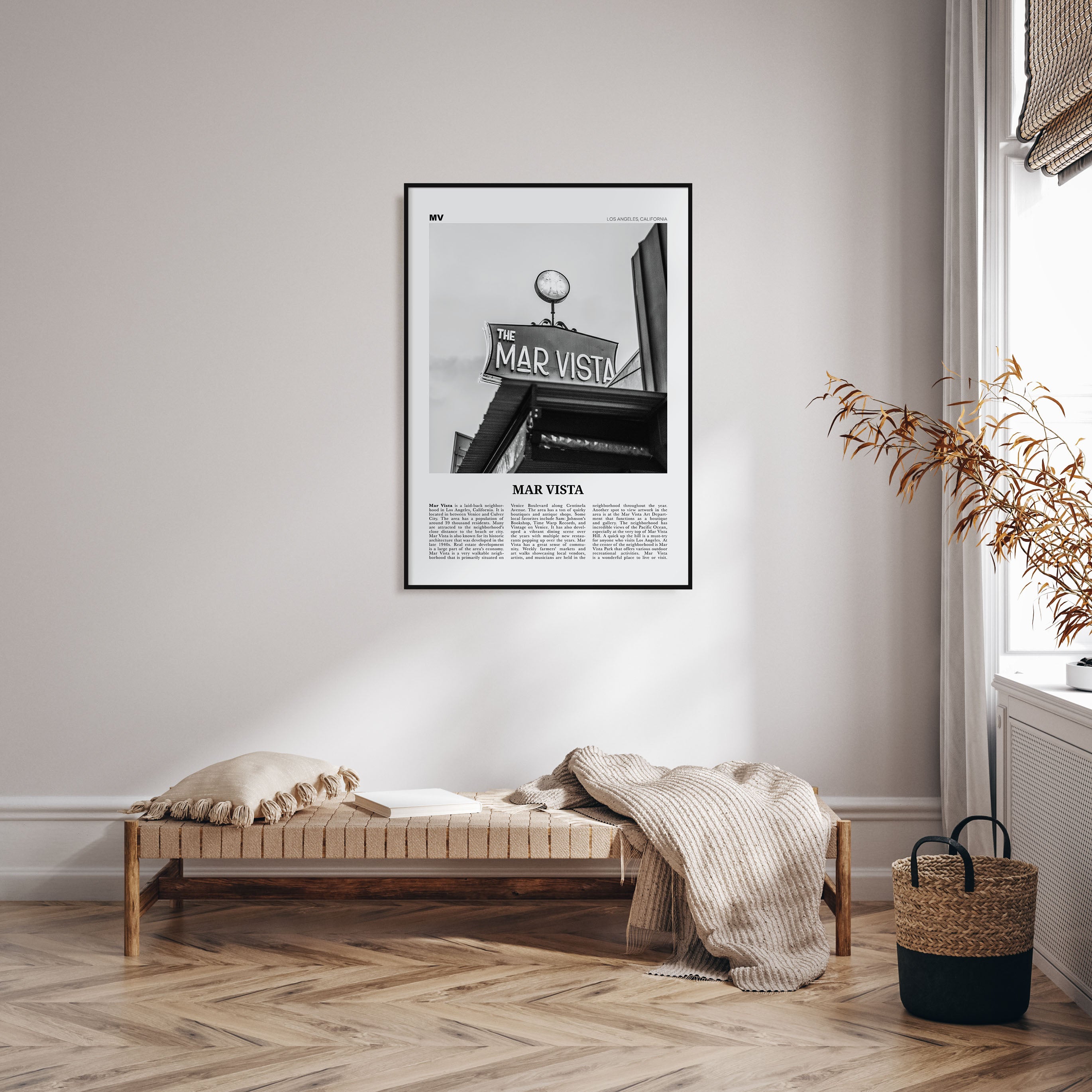 Mar Vista Travel B&W Poster