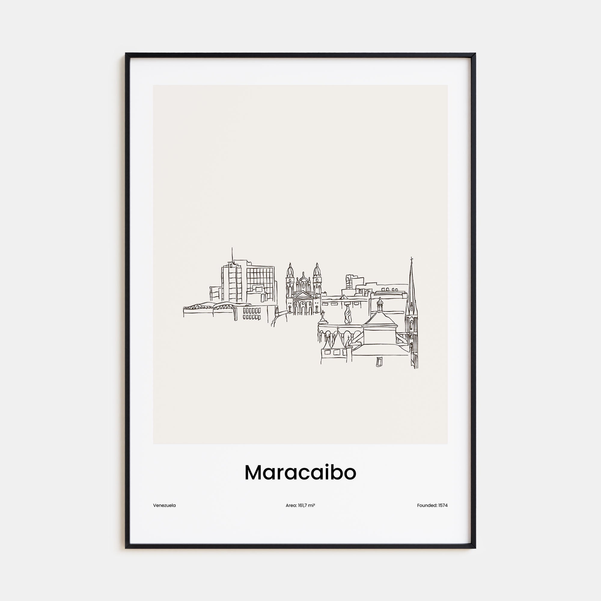 Maracaibo Drawn Poster