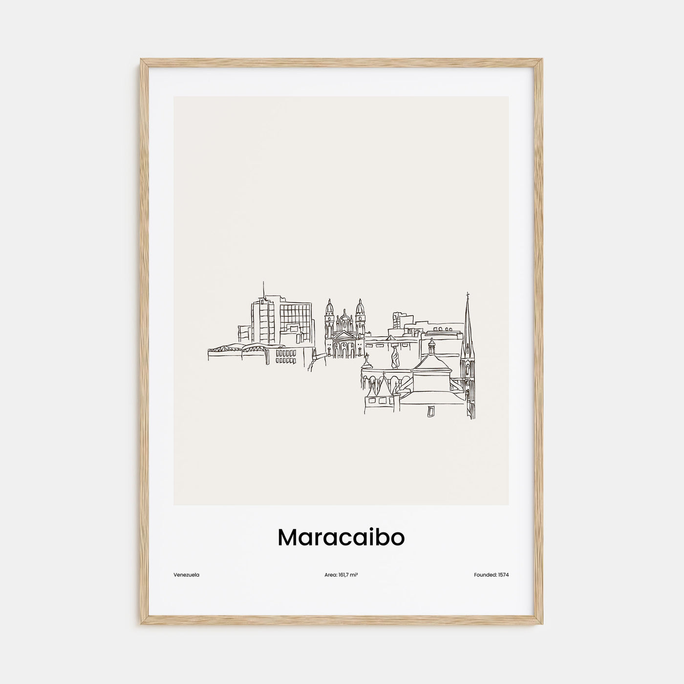 Maracaibo Drawn Poster