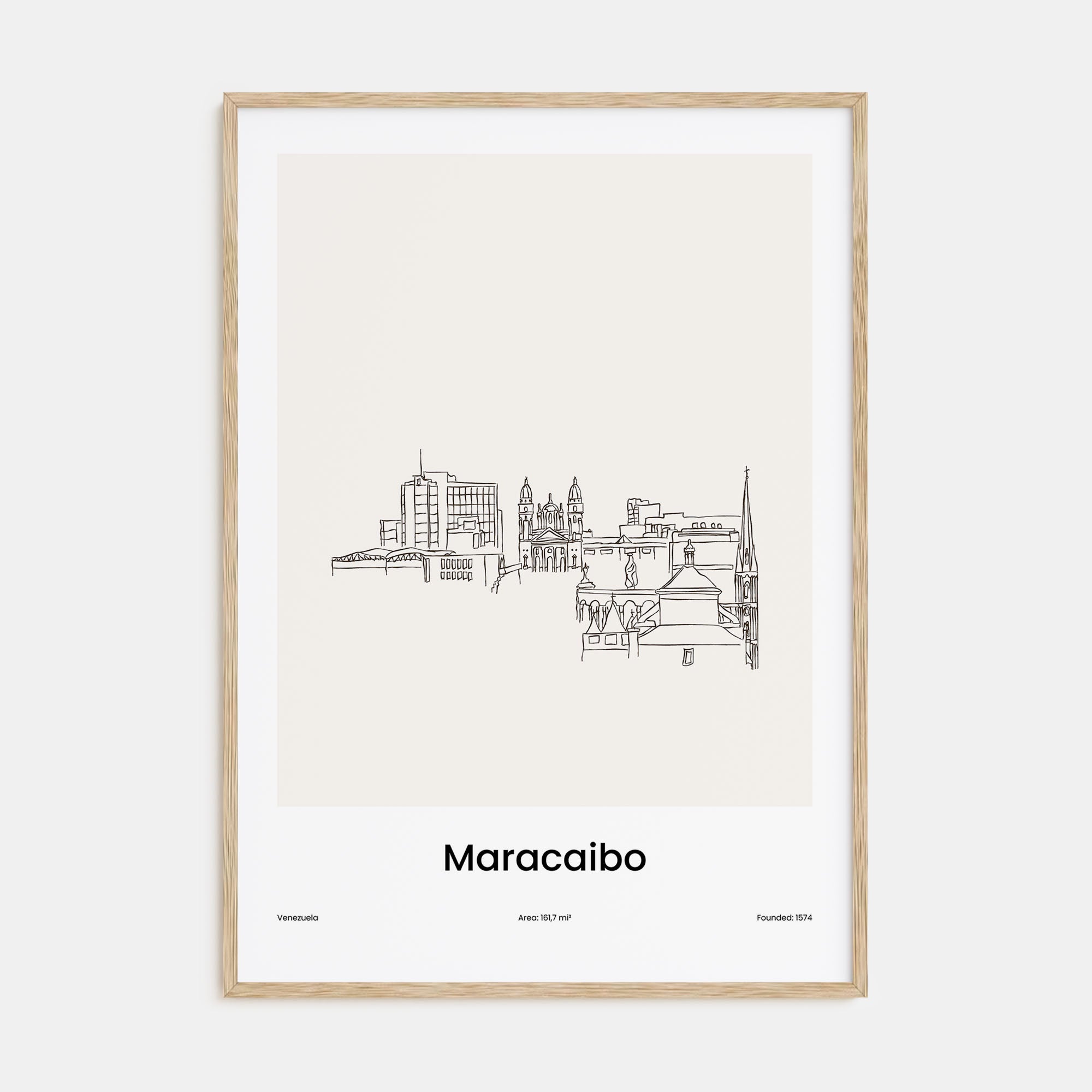 Maracaibo Drawn Poster