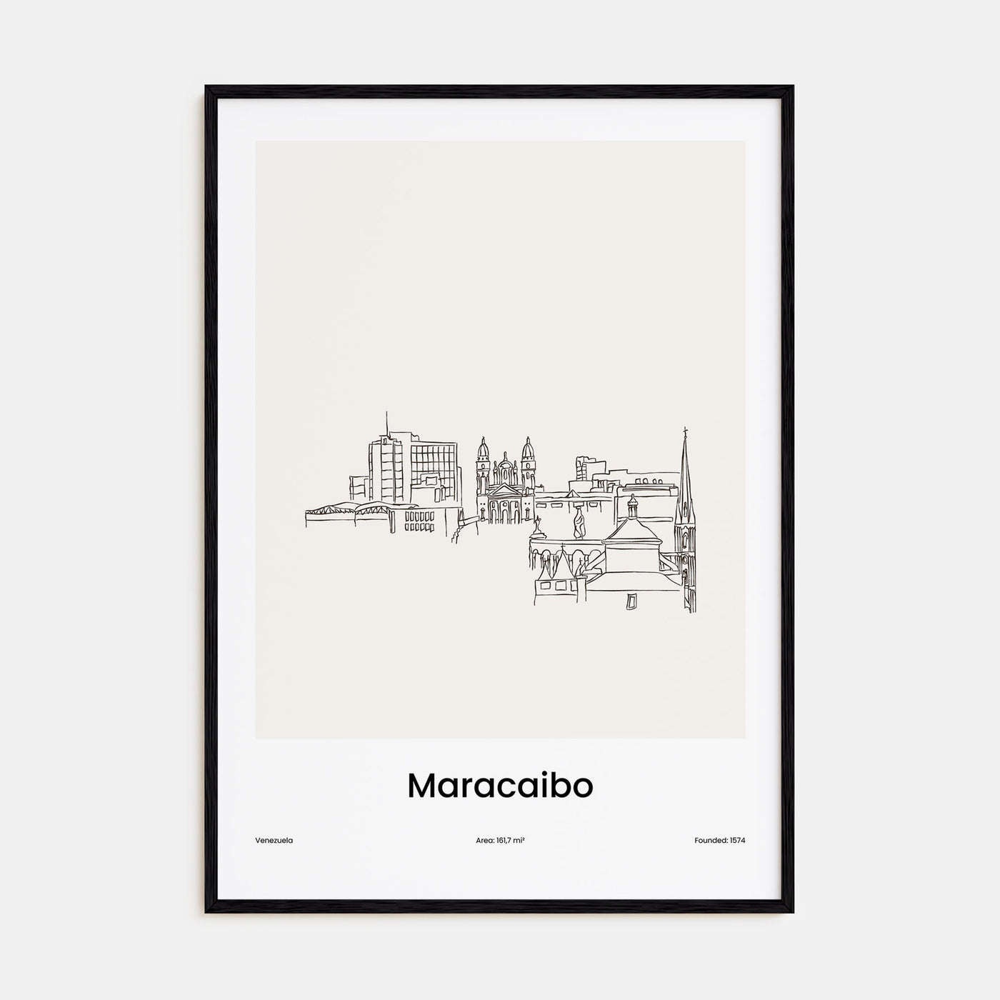 Maracaibo Drawn Poster