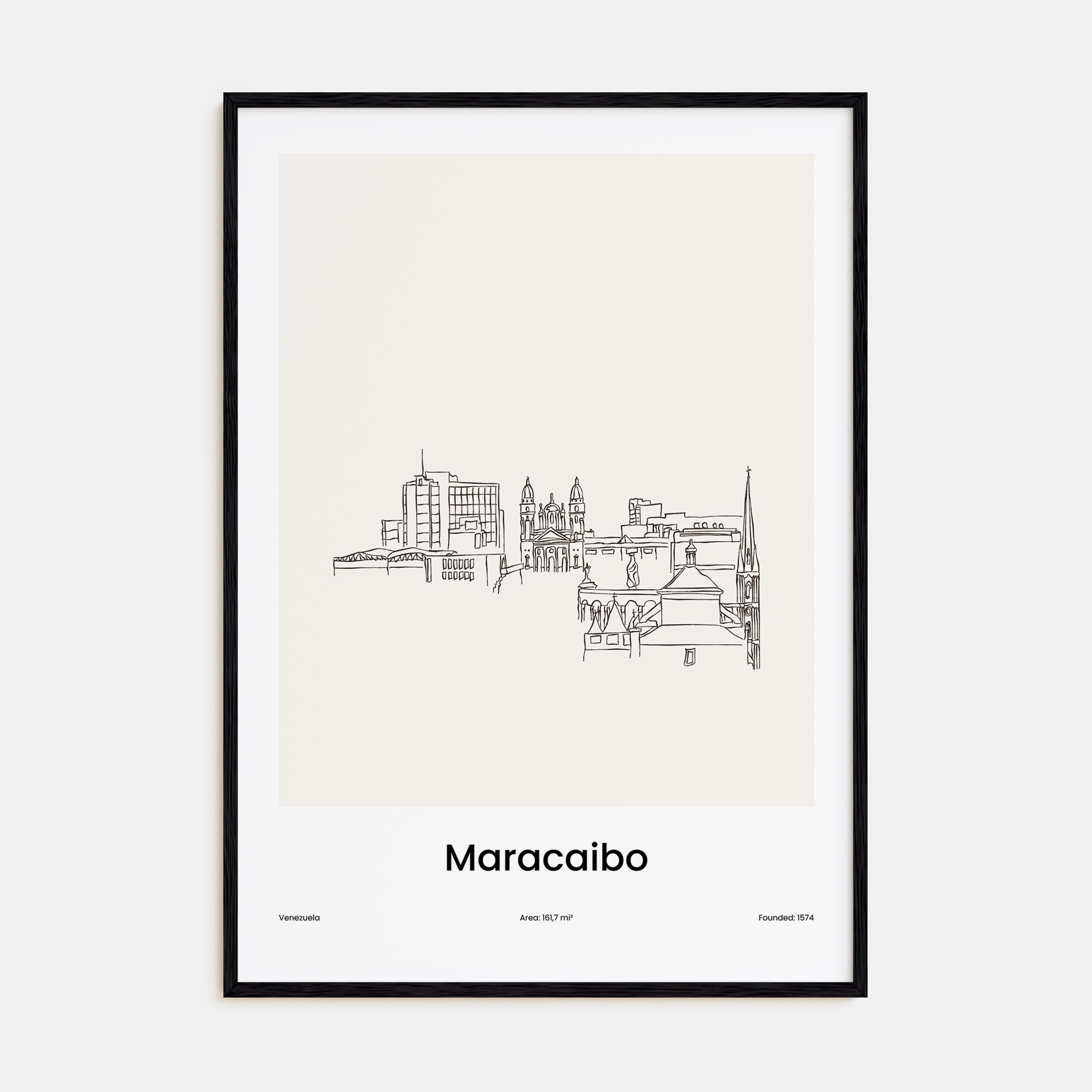 Maracaibo Drawn Poster
