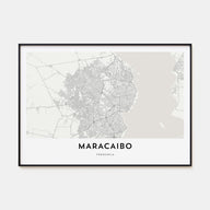 Maracaibo Map Landscape Poster