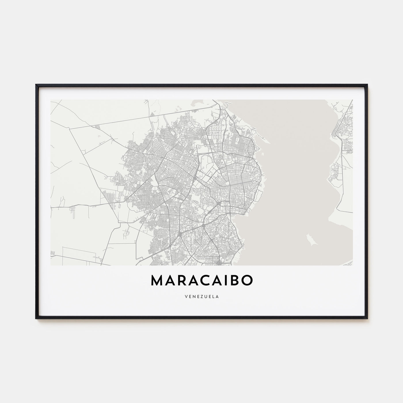 Maracaibo Map Landscape Poster