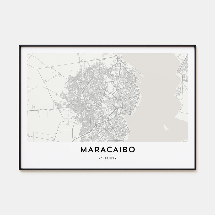 Maracaibo Map Landscape Poster