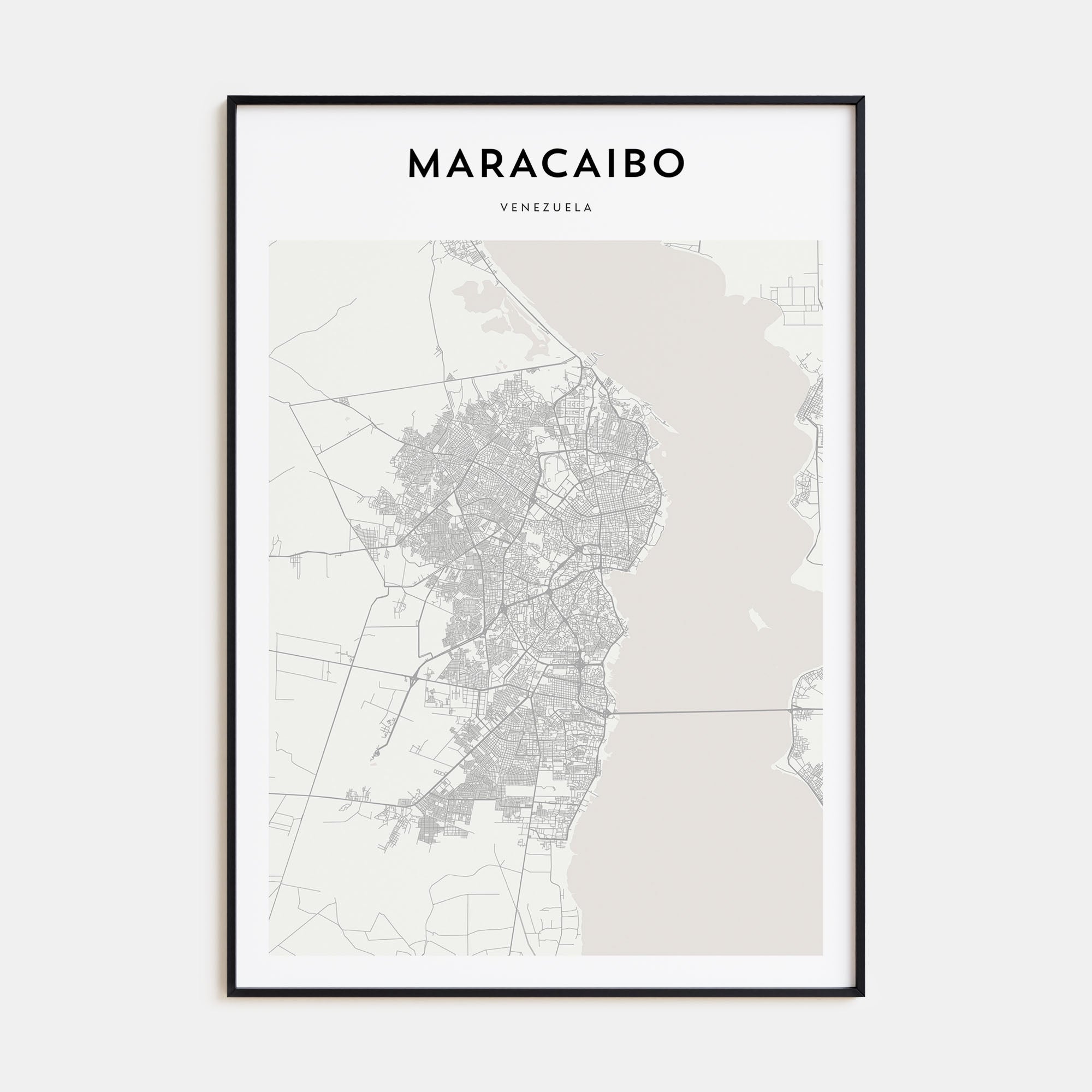 Maracaibo Map Portrait Poster