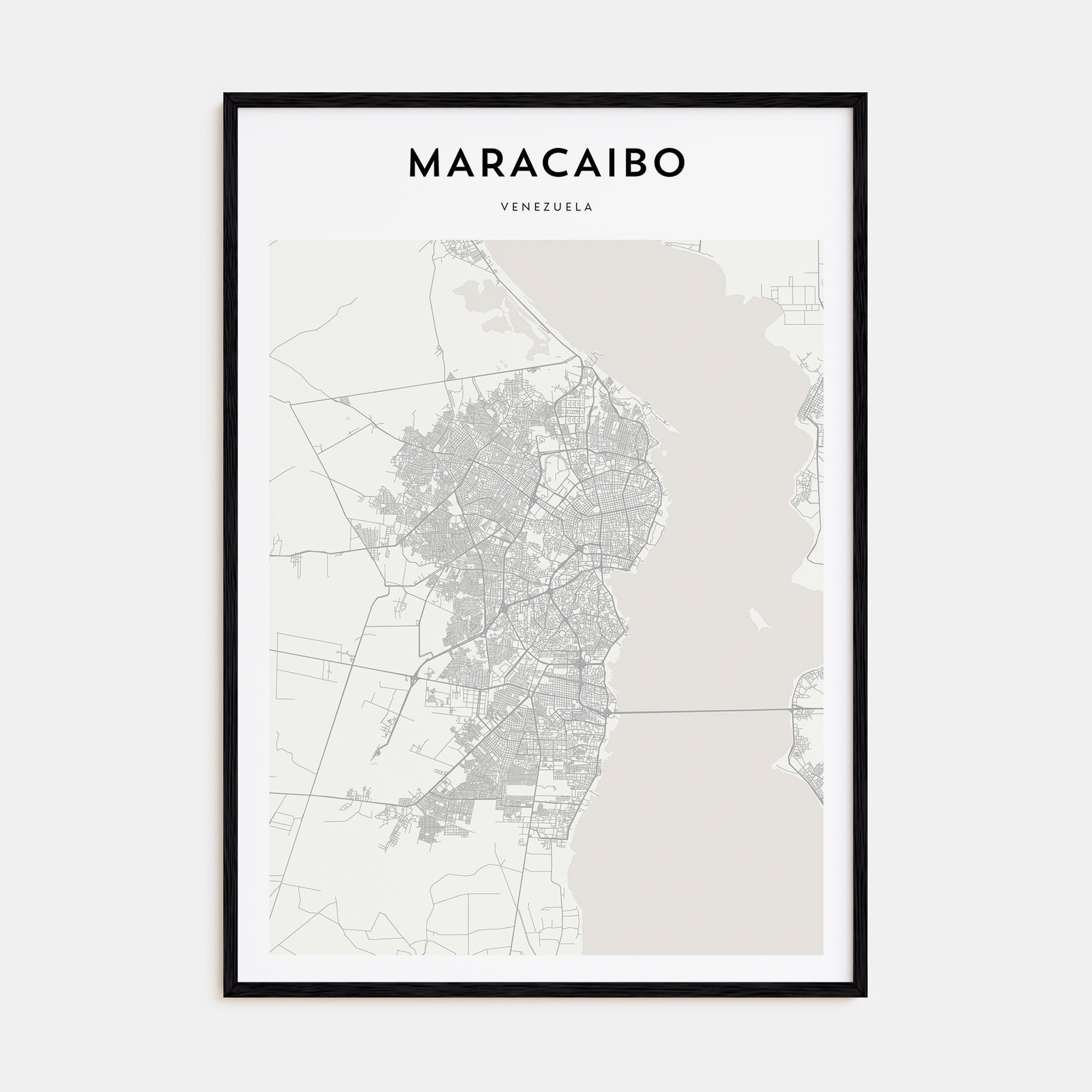 Maracaibo Map Portrait Poster