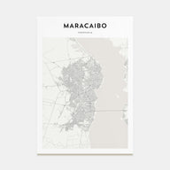 Maracaibo Map Portrait Poster