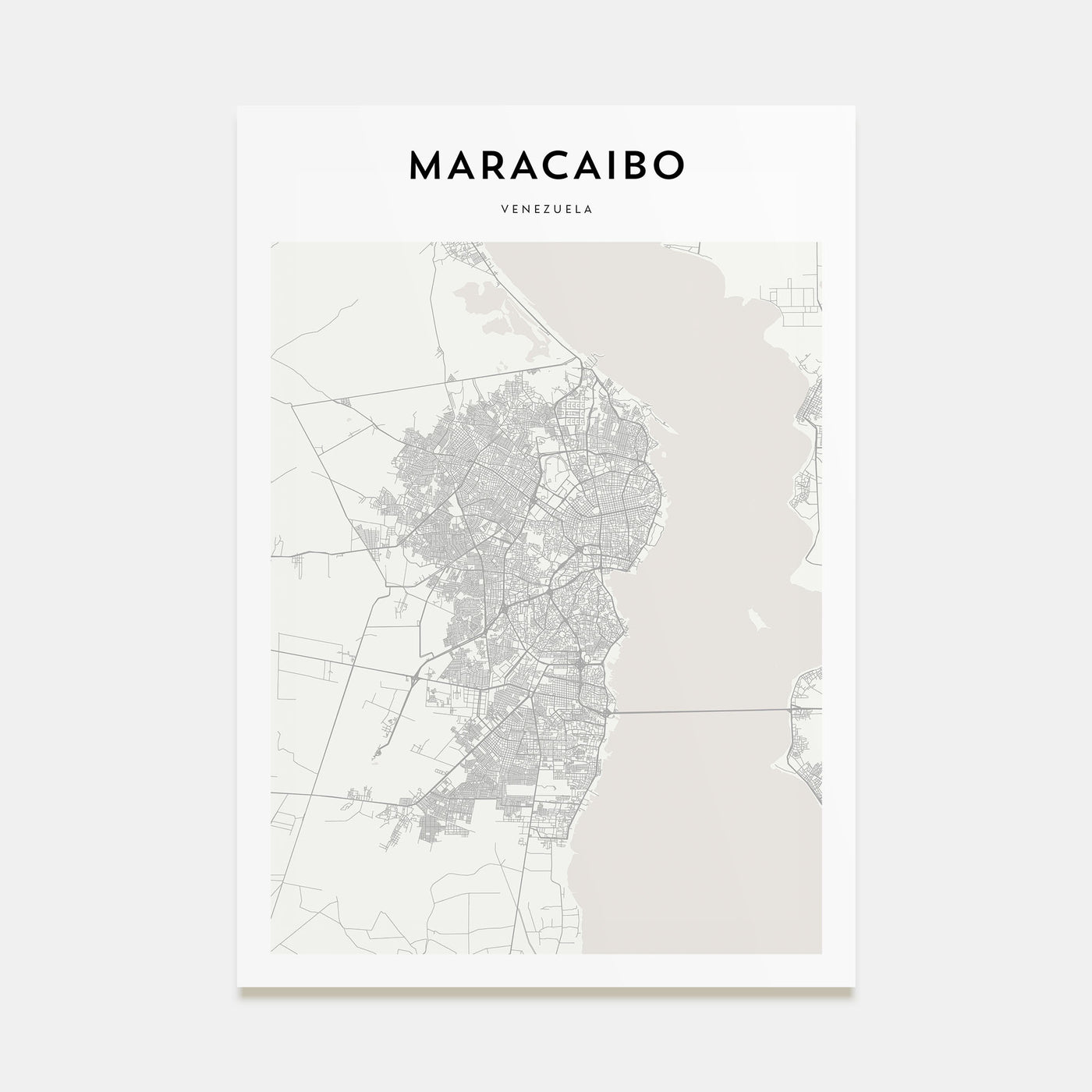 Maracaibo Map Portrait Poster