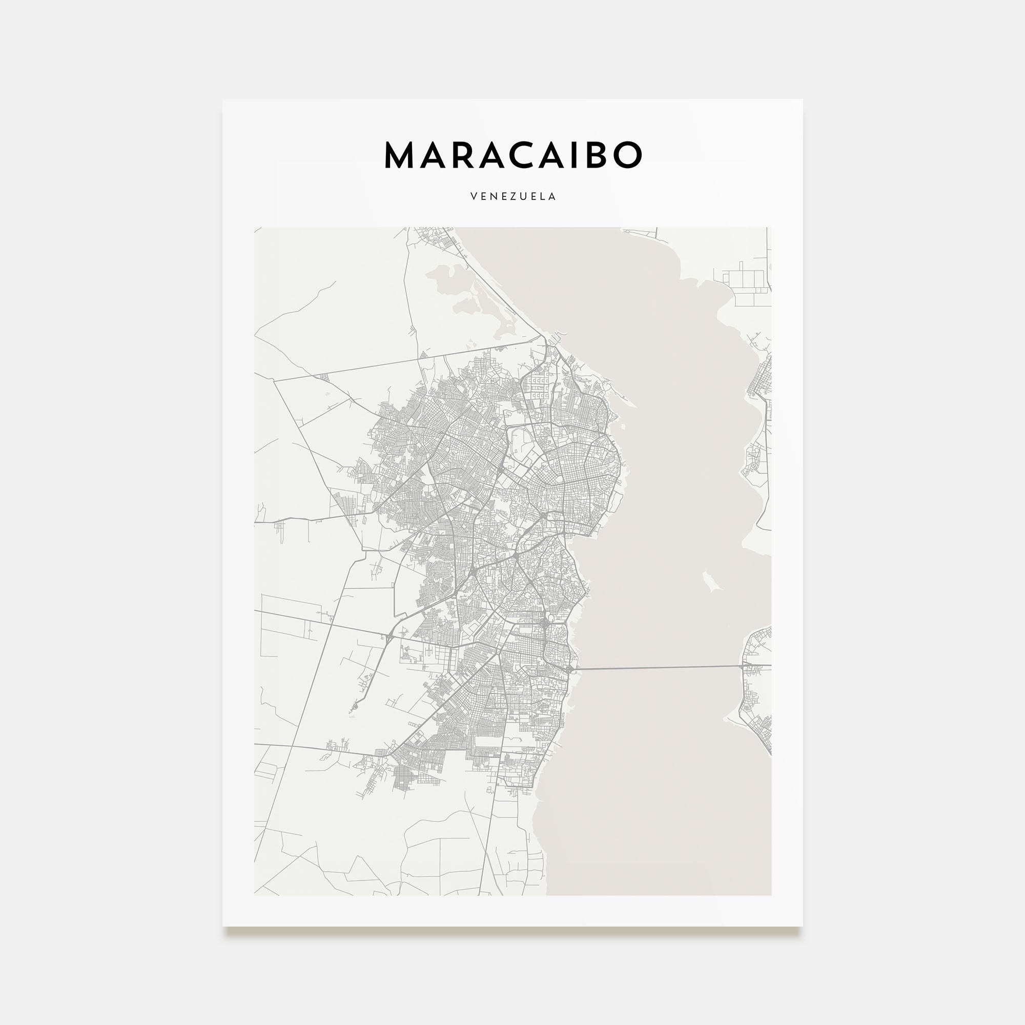 Maracaibo Map Portrait Poster