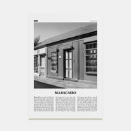 Maracaibo Travel B&W Poster
