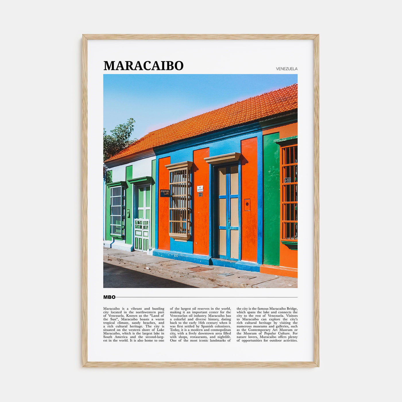 Maracaibo Travel Color Poster
