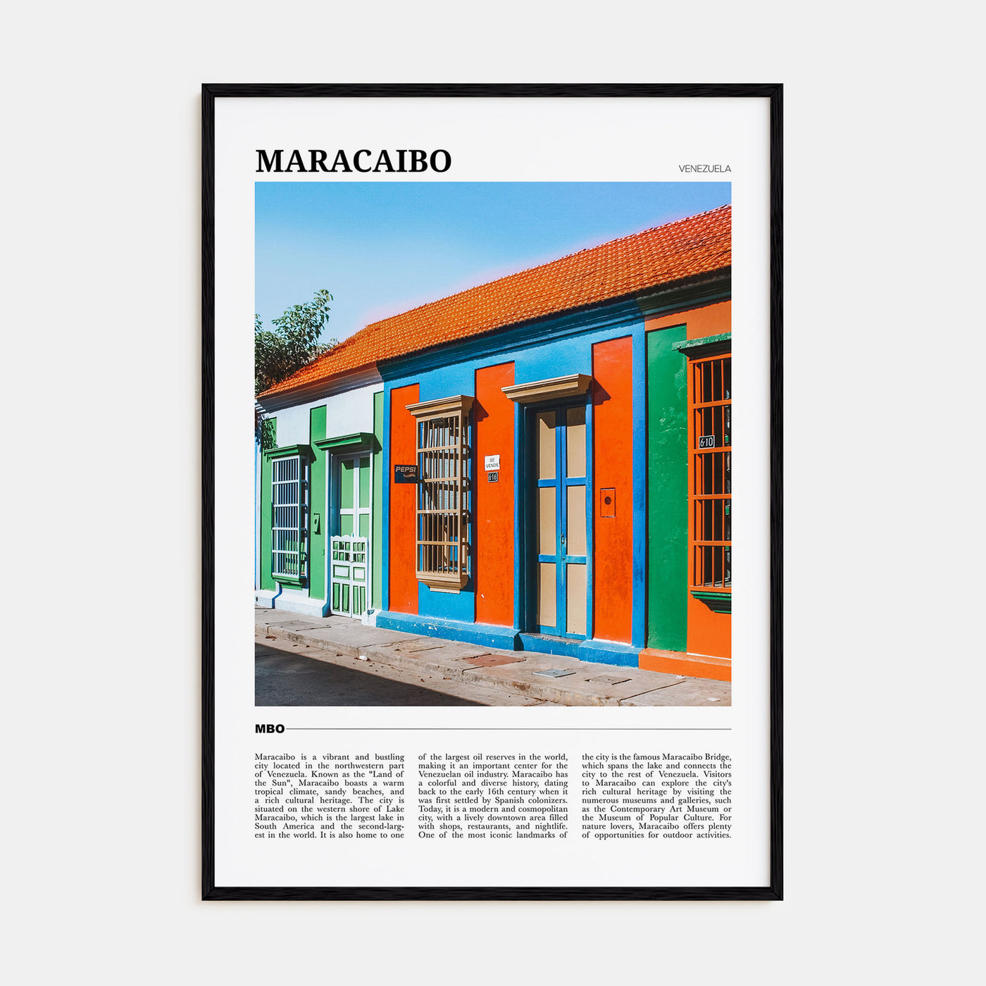 Maracaibo Travel Color Poster