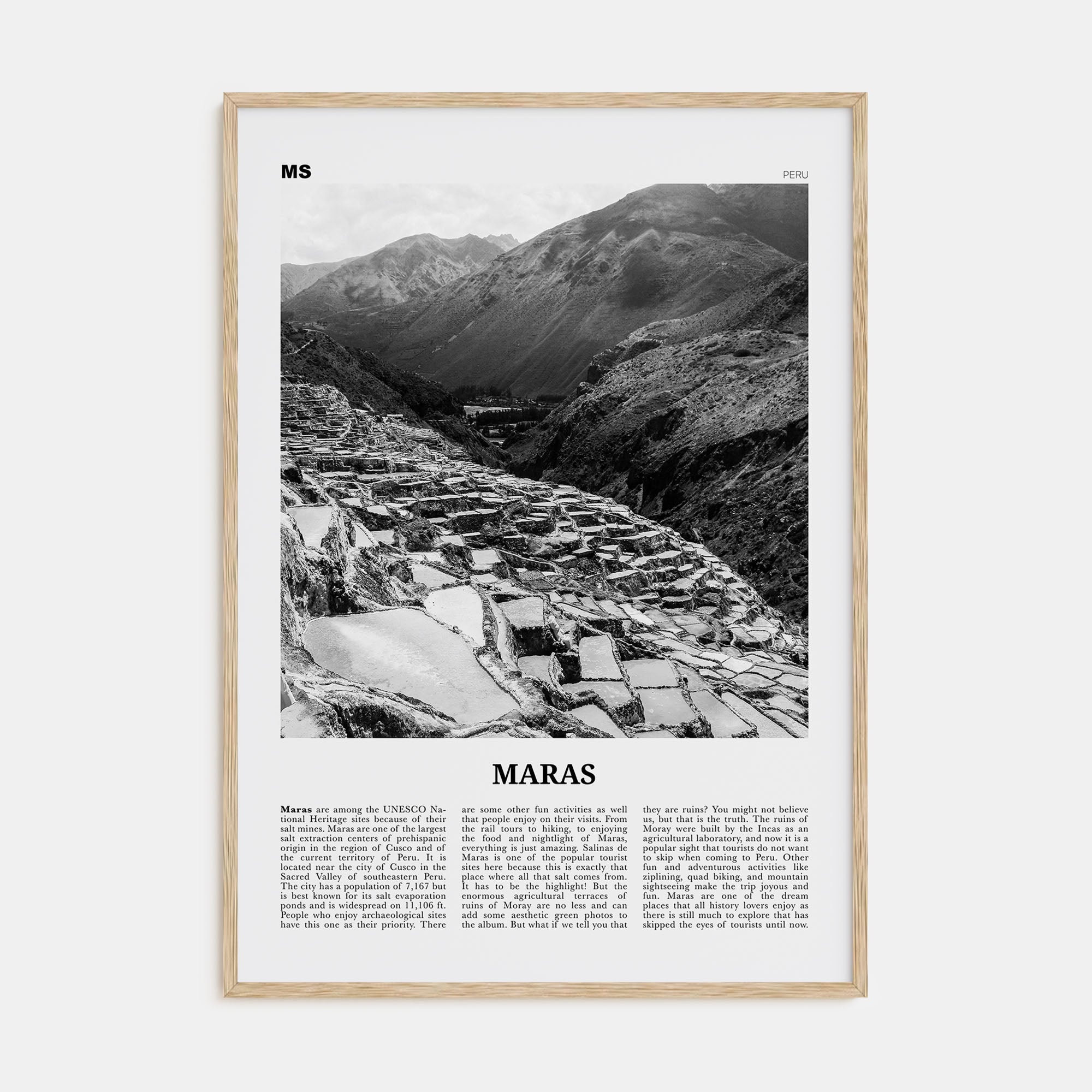 Maras Travel B&W Poster