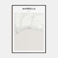 Marbella Map Portrait Poster