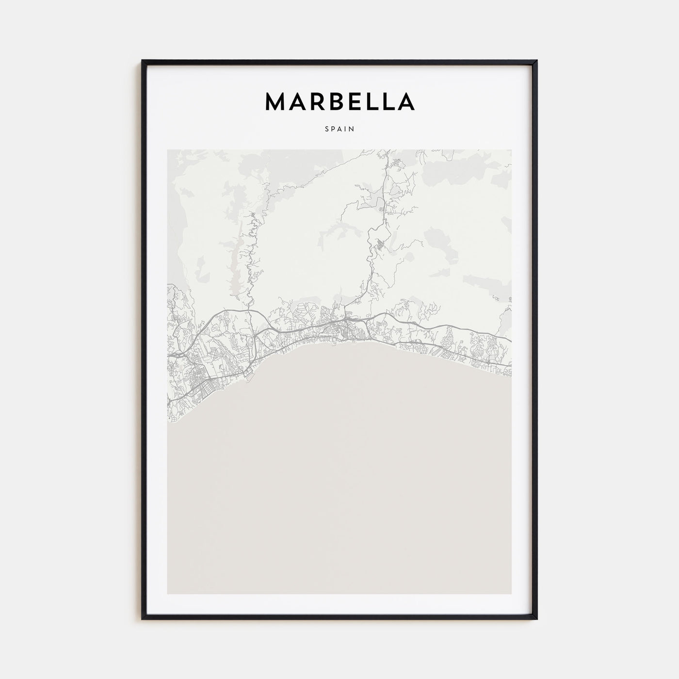 Marbella Map Portrait Poster