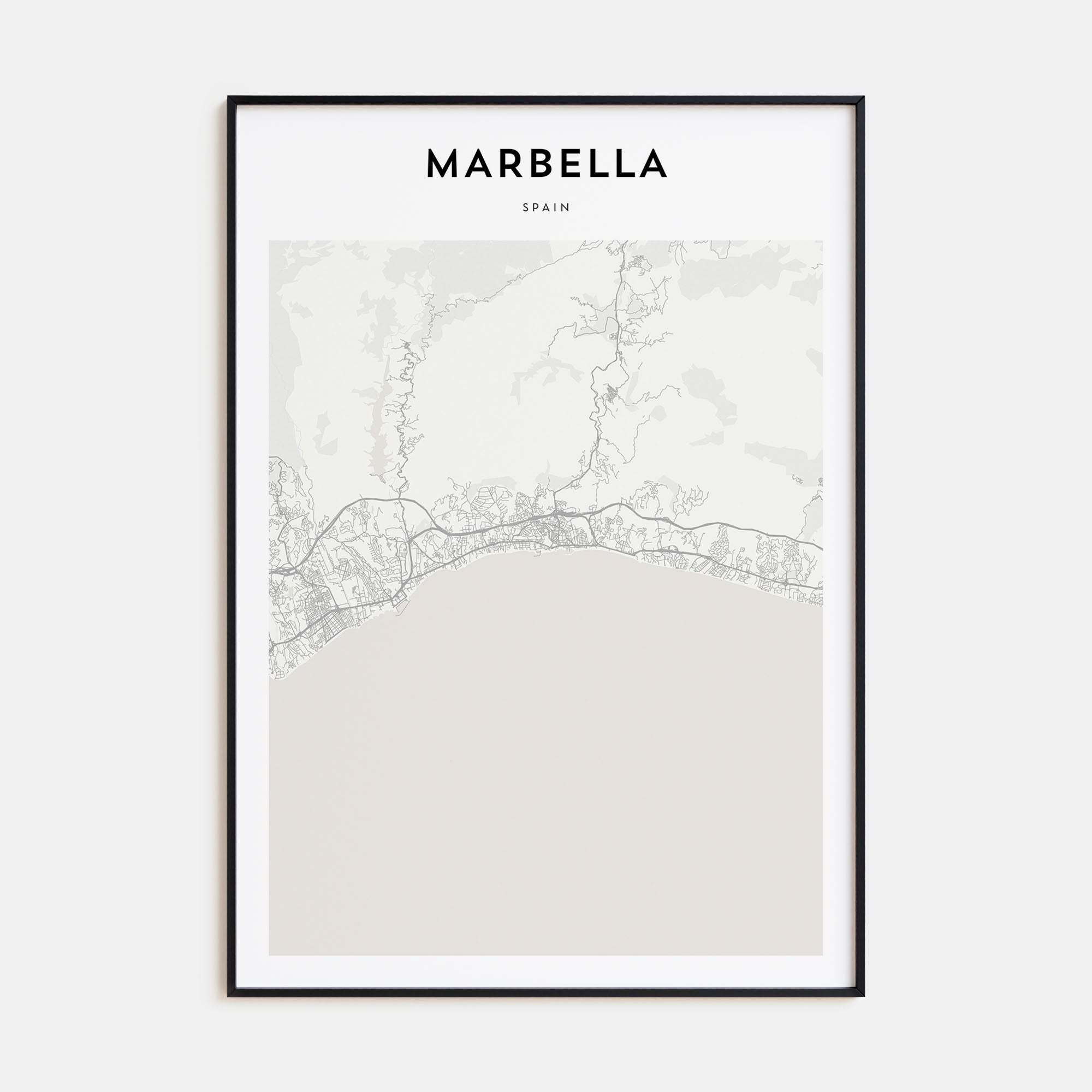 Marbella Map Portrait Poster