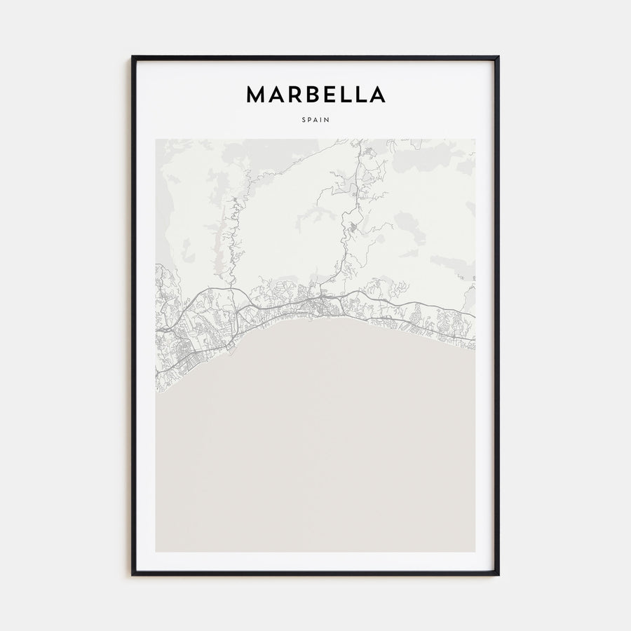 Marbella Map Portrait Poster