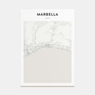 Marbella Map Portrait Poster