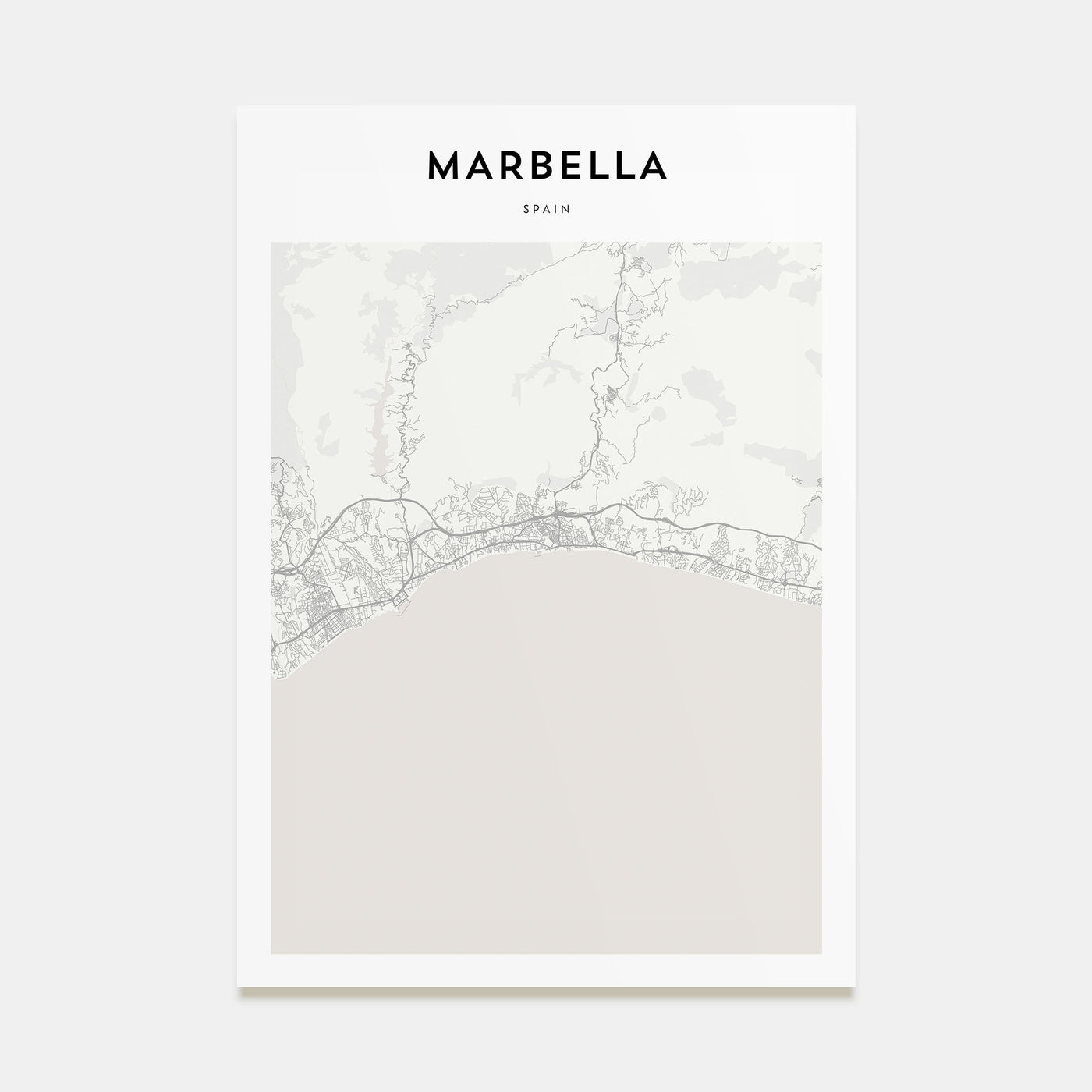 Marbella Map Portrait Poster