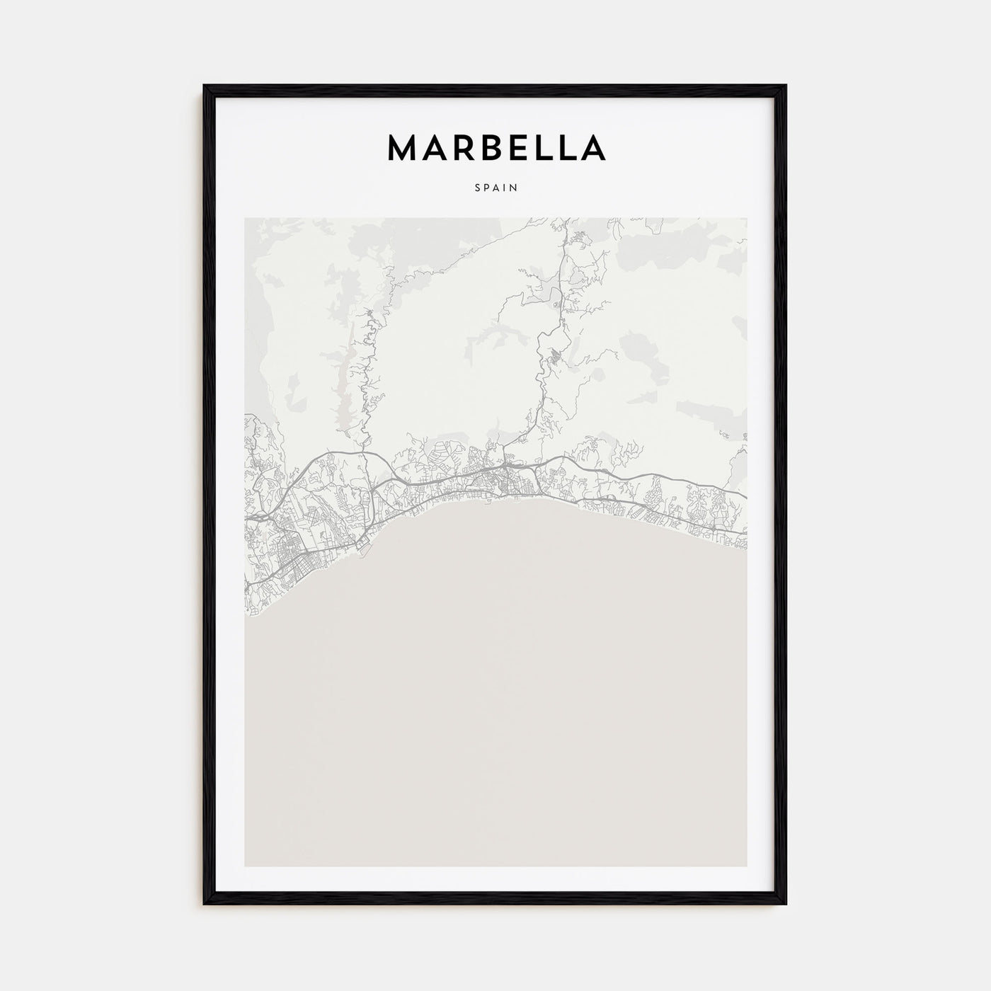 Marbella Map Portrait Poster