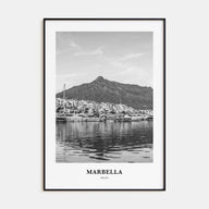 Marbella Portrait B&W Poster