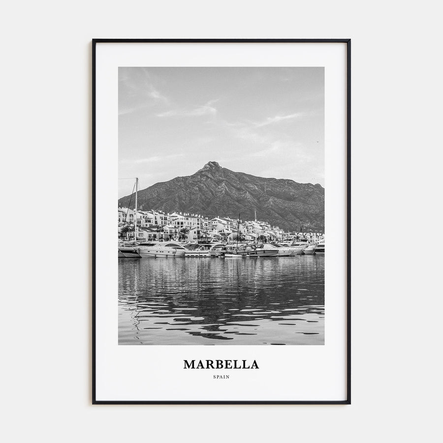 Marbella Portrait B&W Poster