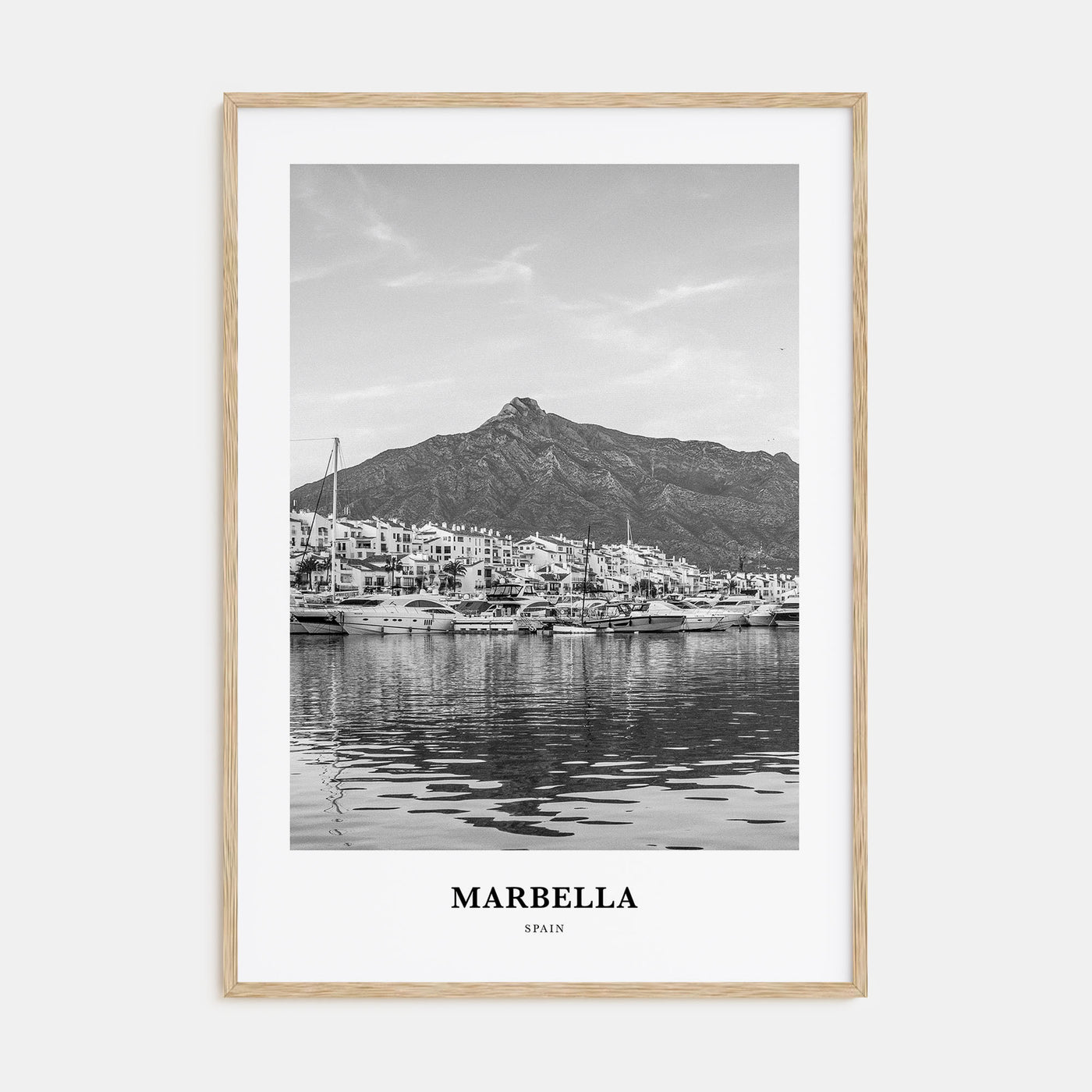 Marbella Portrait B&W Poster